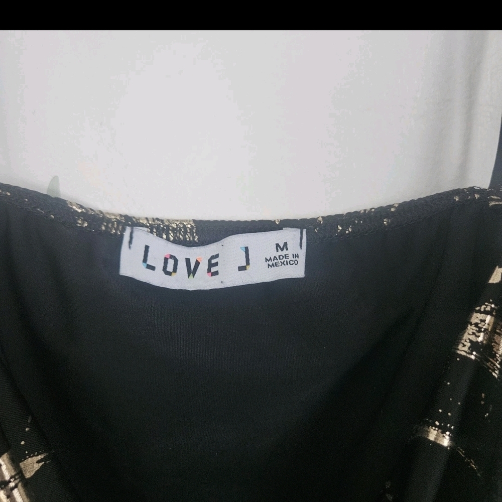 Love J Black and Gold Crop Top - Picture 6 of 6
